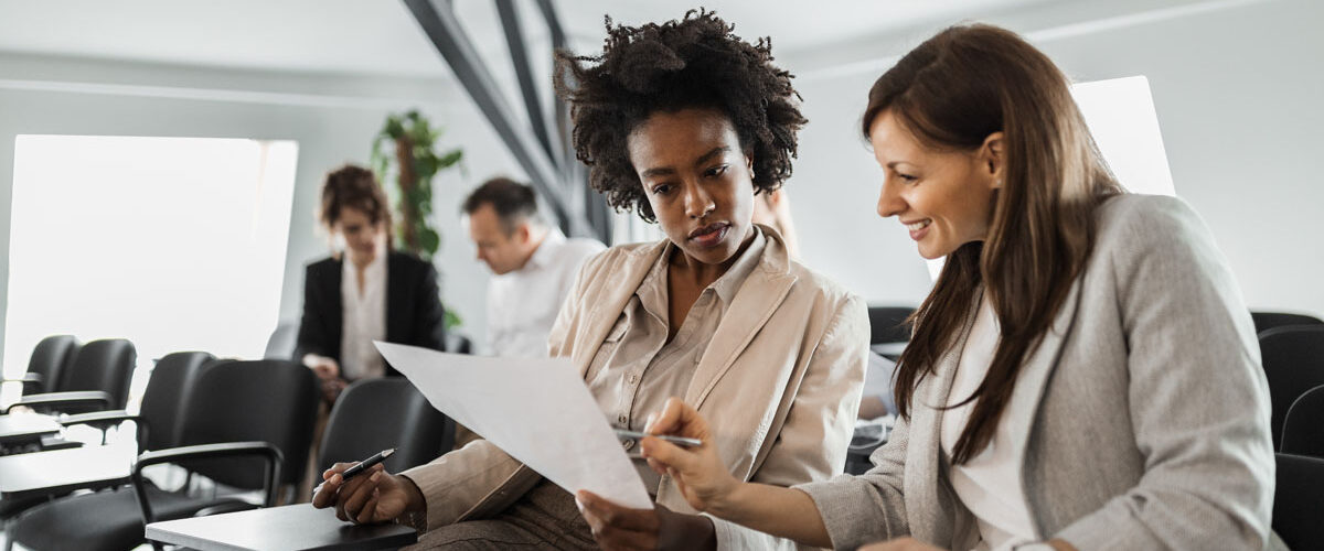 business colleagues working on commercial insurance