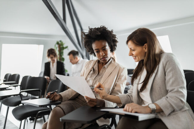 business colleagues working on commercial insurance