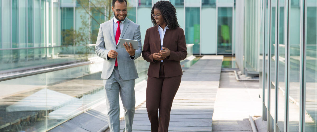 Business colleagues working together on commercial insurance